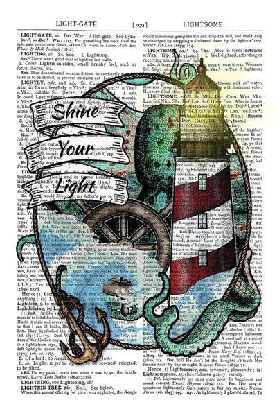 Kids Nautical Art: Shine Your Light by In the Frame Shop
