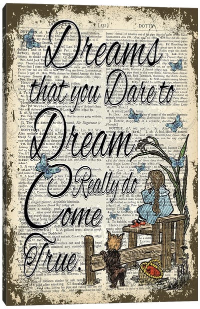 The Wizard Of Oz ''Dream'' Canvas Art Print - Kids Inspirational Art