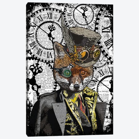 Steampunk Fox Canvas Print #ITF20} by In the Frame Shop Canvas Artwork