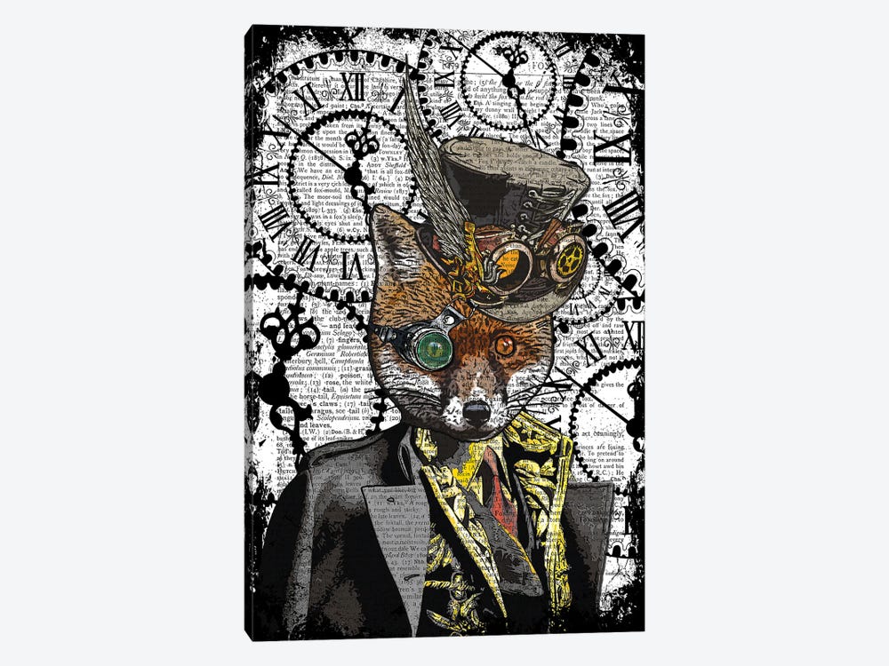 Steampunk Fox by In the Frame Shop 1-piece Canvas Art Print