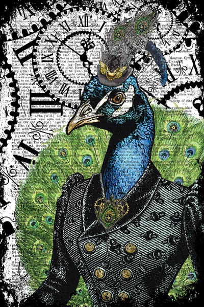 Clocks: Steampunk Peacock by In the Frame Shop