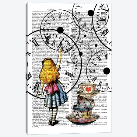 Alice In Wonderland ''Around The Clocks'' Canvas Print #ITF23} by In the Frame Shop Canvas Art