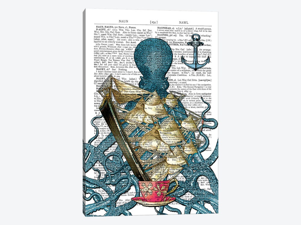 The Blue Octopus by In the Frame Shop 1-piece Art Print