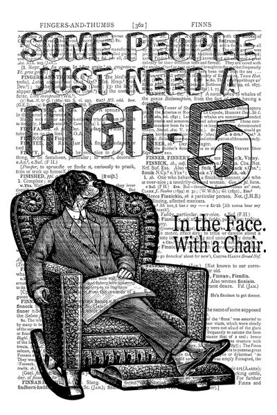 Crude Humor: High Five! by In the Frame Shop