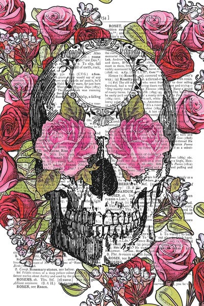 Skulls: Skull And Roses by In the Frame Shop
