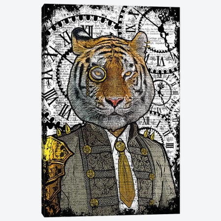 Steampunk Tiger Canvas Print #ITF35} by In the Frame Shop Canvas Artwork