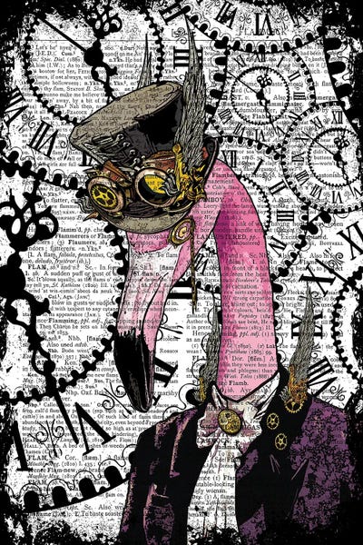 In the Frame Shop: Steampunk Flamingo by In the Frame Shop