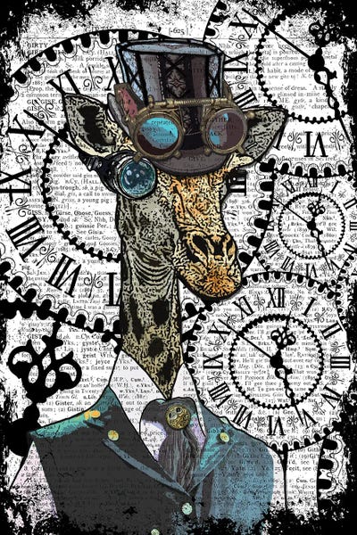 Clocks: Steampunk Giraffe by In the Frame Shop