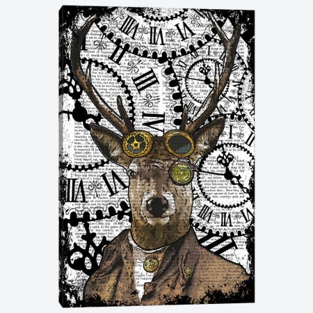Steampunk Stag Canvas Print #ITF41} by In the Frame Shop Canvas Wall Art