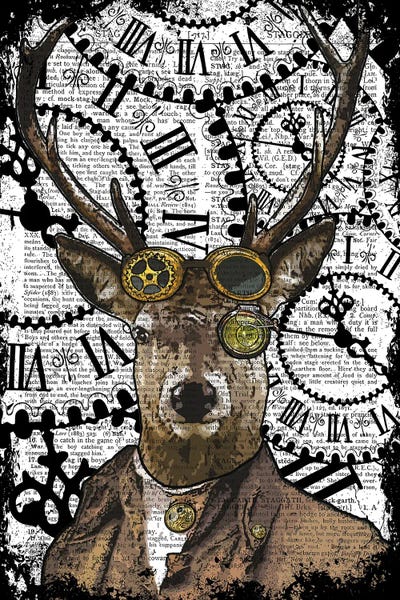 Steampunk: Steampunk Stag by In the Frame Shop