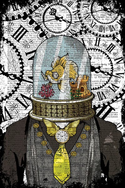 Steampunk Goldfish by In the Frame Shop art print