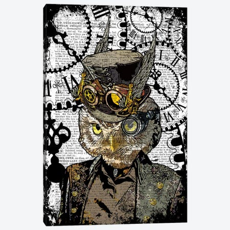 Steampunk Owl Canvas Print #ITF43} by In the Frame Shop Canvas Artwork