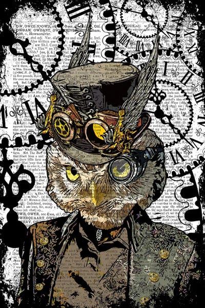 Clocks: Steampunk Owl by In the Frame Shop