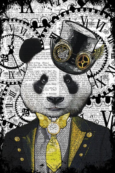 Pandas: Steampunk Panda by In the Frame Shop