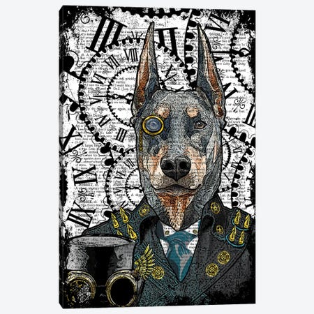 Steampunk Doberman Canvas Print #ITF45} by In the Frame Shop Canvas Print