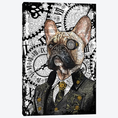 Steampunk French Bulldog Canvas Print #ITF46} by In the Frame Shop Canvas Print