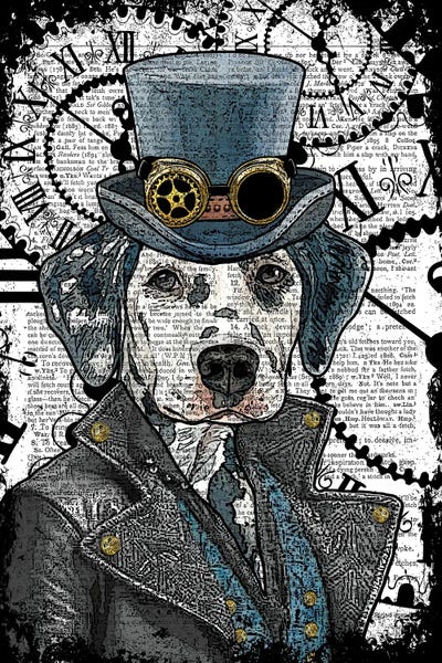 In the Frame Shop: Steampunk Dalmatian by In the Frame Shop