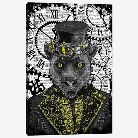 Steampunk Black Panther Canvas Print #ITF54} by In the Frame Shop Canvas Wall Art
