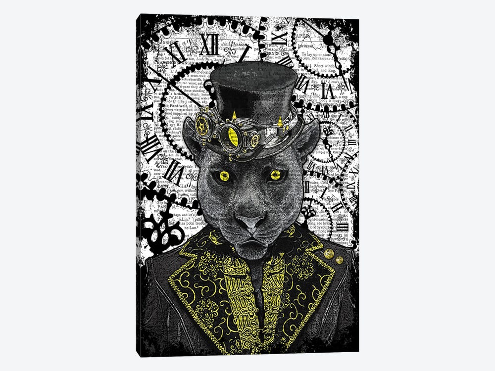 Steampunk Black Panther by In the Frame Shop 1-piece Canvas Wall Art
