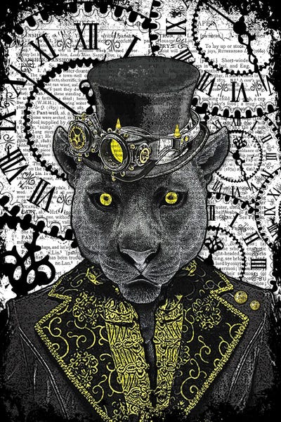 Panthers: Steampunk Black Panther by In the Frame Shop
