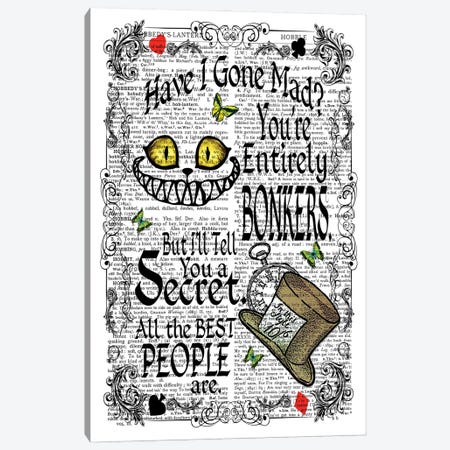 Alice In Wonderland ''Bonkers'' Canvas Print #ITF5} by In the Frame Shop Canvas Artwork