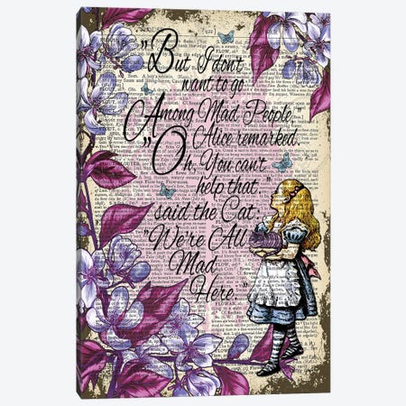 Alice In Wonderland ''Among Mad People'' Canvas Print #ITF61} by In the Frame Shop Canvas Art
