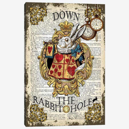 Alice In Wonderland ''Down The Rabbit Hole'' Canvas Print #ITF62} by In the Frame Shop Canvas Art