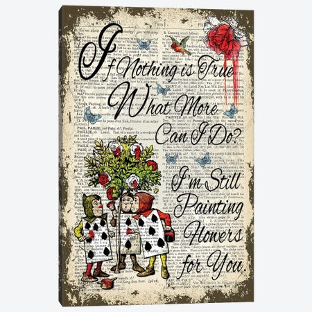 Alice In Wonderland ''Painting Flowers'' Canvas Print #ITF63} by In the Frame Shop Canvas Wall Art
