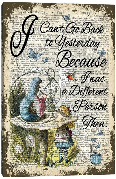 Alice In Wonderland ''Yesterday'' Canvas Art Print - In the Frame Shop