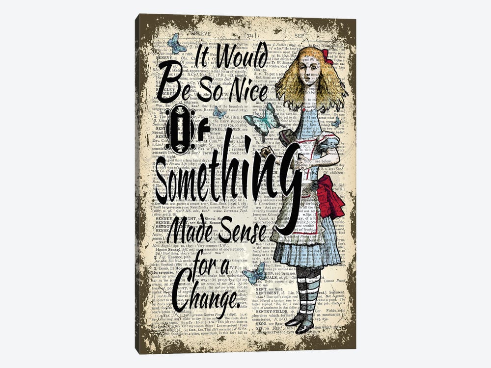 Alice In Wonderland ''Giant Alice'' by In the Frame Shop 1-piece Canvas Art Print