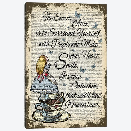 Alice In Wonderland ''Secret'' Canvas Print #ITF68} by In the Frame Shop Canvas Art