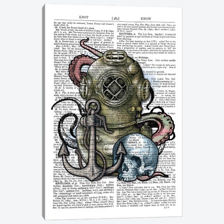 Diving Helmet Canvas Print #ITF6} by In the Frame Shop Canvas Wall Art