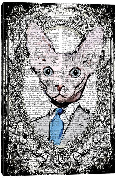 Mr Sphynx Canvas Art Print - Hairless Cat Art