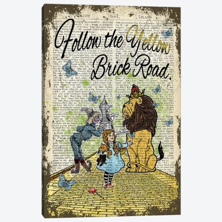 Wizard Of Oz ''Follow The Yellow Brick Road'' Canvas Print #ITF72} by In the Frame Shop Art Print
