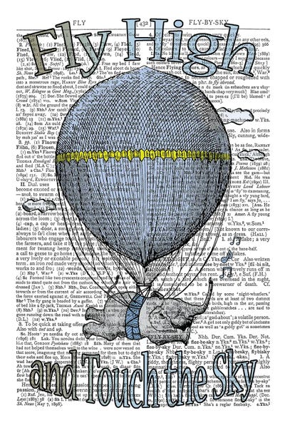 Fly High ''Blue'' by In the Frame Shop art print