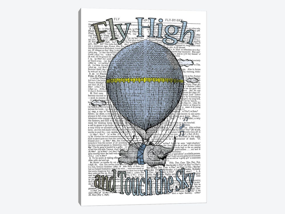 Fly High ''Blue'' by In the Frame Shop 1-piece Canvas Art Print