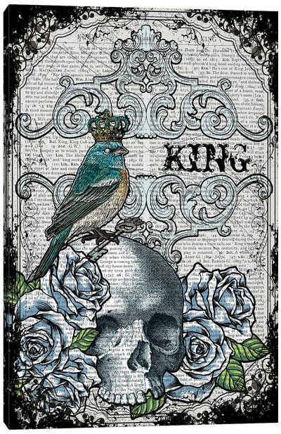 King Bird Canvas Art Print - Crown Art