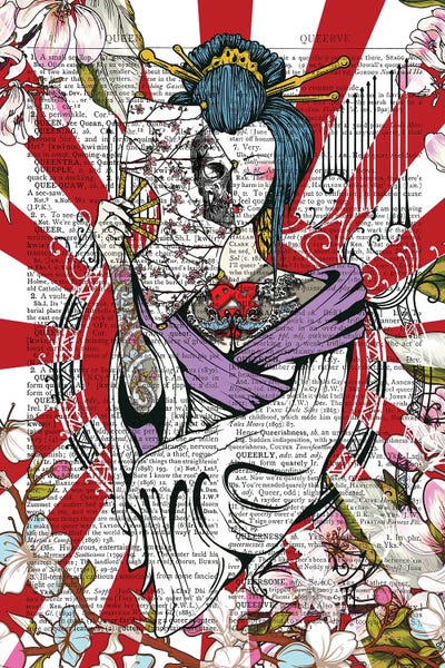 Tattooed Geisha by In the Frame Shop framed canvas print