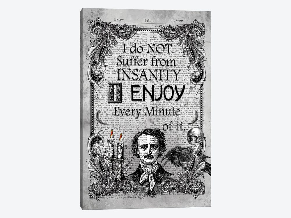 Edgar Allan Poe ''Insanity'' Canvas Print by In the Frame Shop | iCanvas