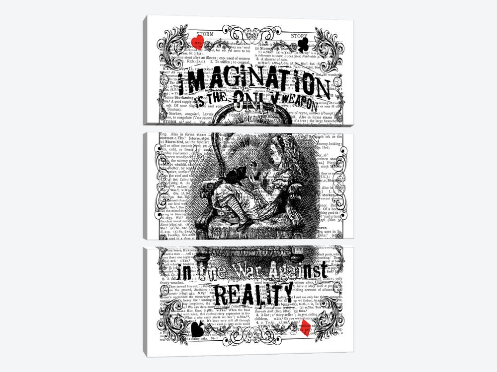 Alice ''Imagination'' by In the Frame Shop 3-piece Canvas Wall Art