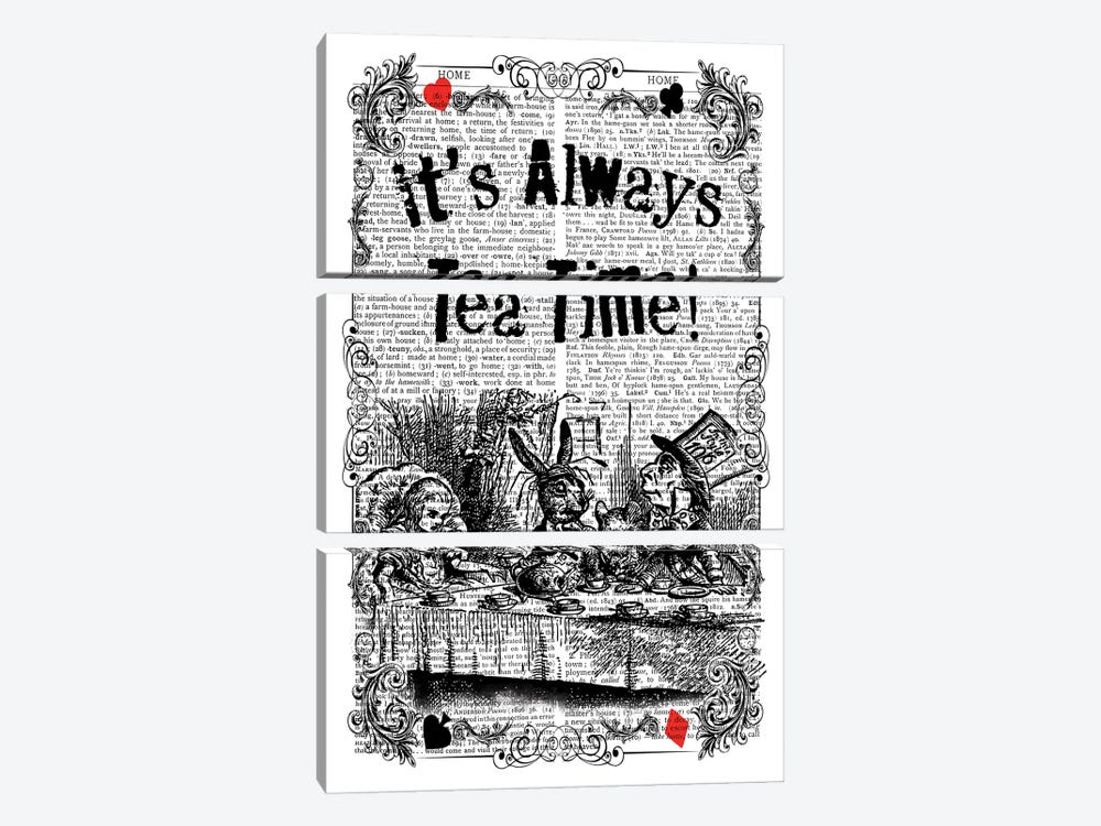 Alice In Wonderland ''Mad Tea Party" by In the Frame Shop 3-piece Art Print