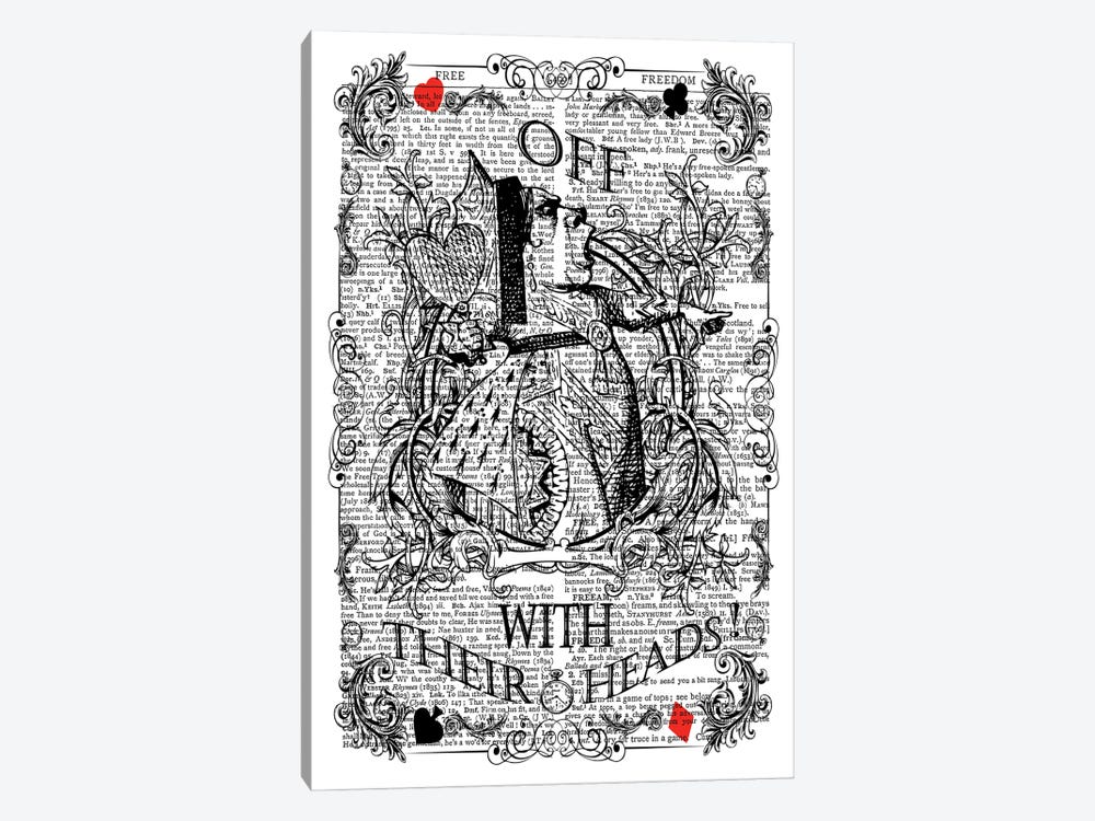 Alice In Wonderland ''Queen Of Hearts / Off With Their Heads!'' by In the Frame Shop 1-piece Canvas Wall Art