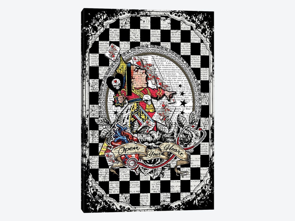 Alice In Wonderland ''Queen Of Hearts / Open Your Heart'' by In the Frame Shop 1-piece Canvas Print
