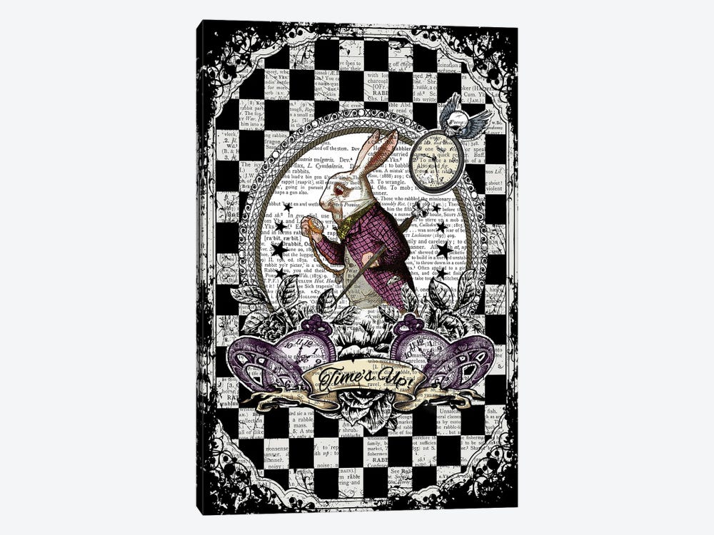 Alice In Wonderland ''White Rabbit / Time's Up'' by In the Frame Shop 1-piece Canvas Art