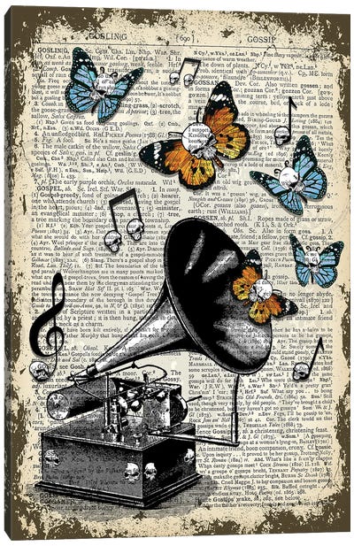 Gothic Gramophone Canvas Art Print - In the Frame Shop