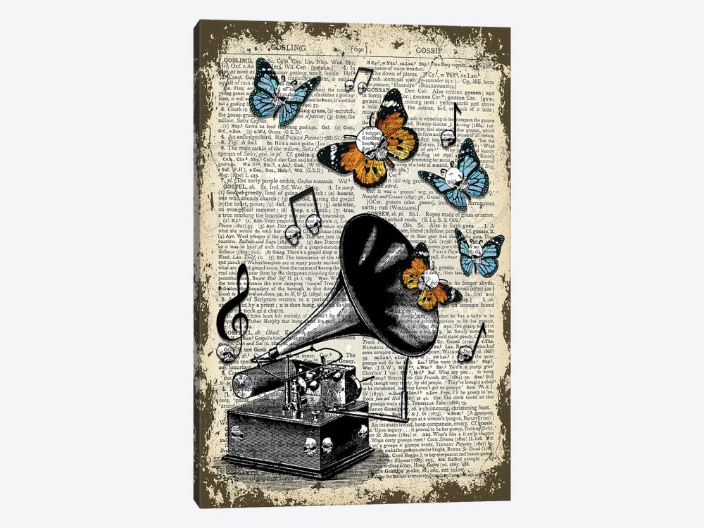 Gothic Gramophone by In the Frame Shop 1-piece Canvas Wall Art