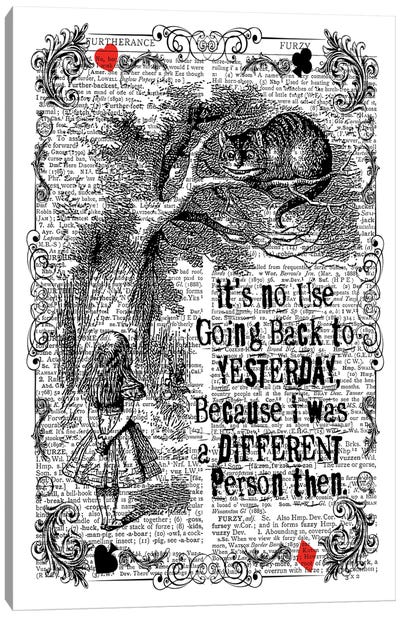 Alice In Wonderland ''It's No Use...'' Canvas Art Print - Animated & Comic Strip Character Art