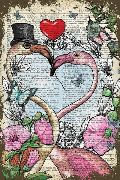 Balloons: Flamingos In Love by In the Frame Shop