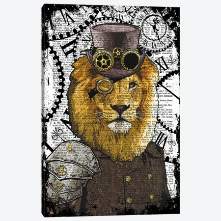 Steampunk Lion Canvas Print #ITF96} by In the Frame Shop Canvas Artwork