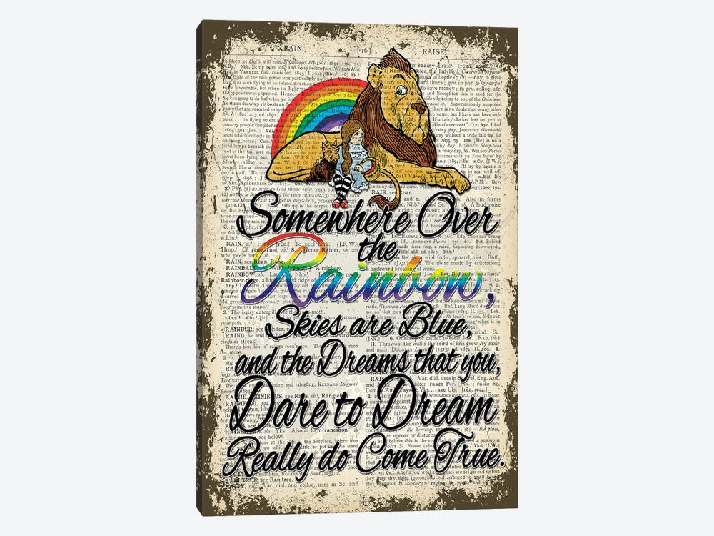 Wizard Of Oz ''Over The Rainbow'' by In the Frame Shop 1-piece Canvas Print